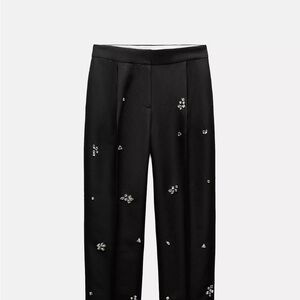 Embellished Black Women's Pants